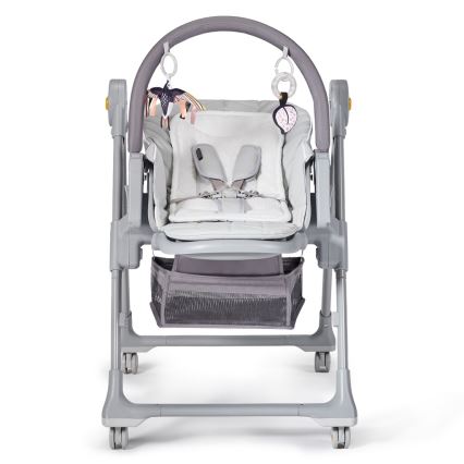 KINDERKRAFT - Silla de comedor infantil 2en1 LASTREE gris