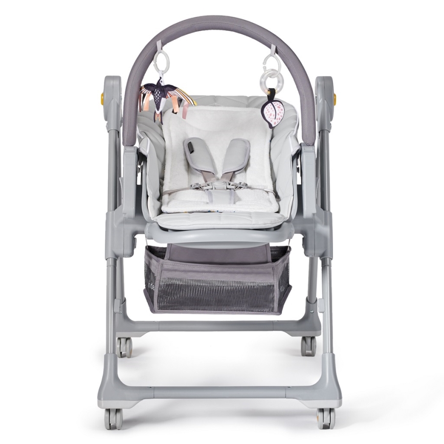 KINDERKRAFT - Silla de comedor infantil 2en1 LASTREE gris