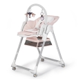 KINDERKRAFT - Silla de comedor infantil 2en1 LASTREE rosa/blanco