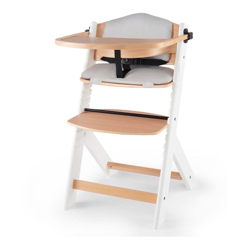 KINDERKRAFT - Silla de comedor infantil con acolchado ENOCK gris/blanco