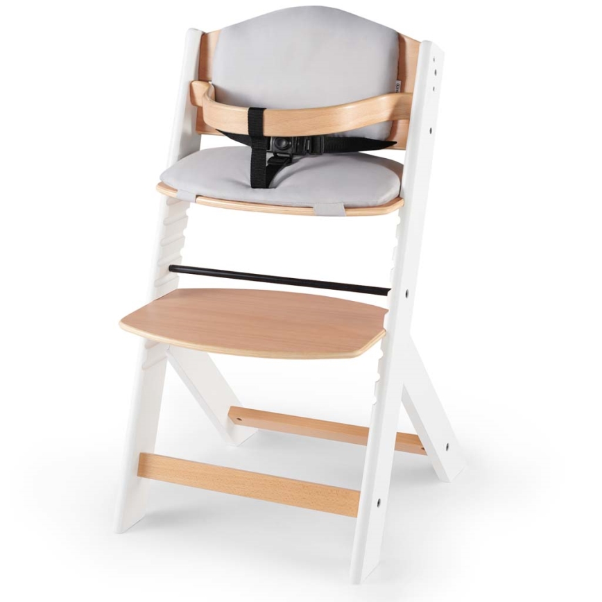 KINDERKRAFT - Silla de comedor infantil con acolchado ENOCK gris/blanco