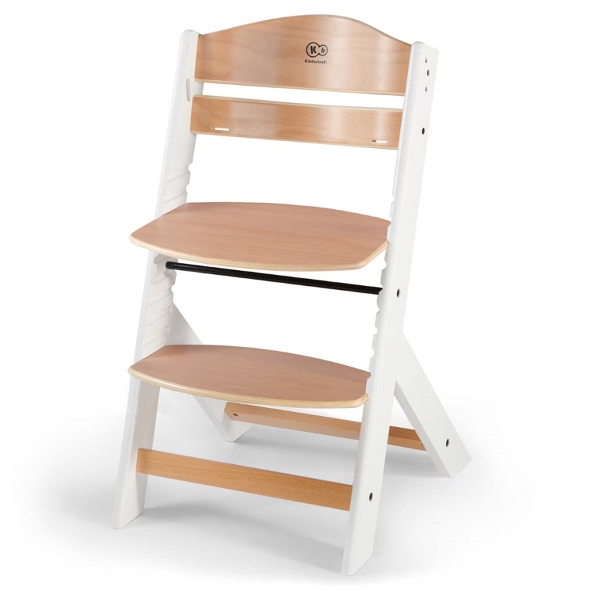 KINDERKRAFT - Silla de comedor infantil con acolchado ENOCK gris/blanco