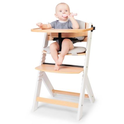 KINDERKRAFT - Silla de comedor infantil con acolchado ENOCK gris/blanco