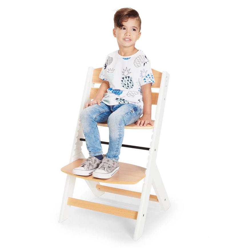 KINDERKRAFT - Silla de comedor infantil con acolchado ENOCK gris/blanco