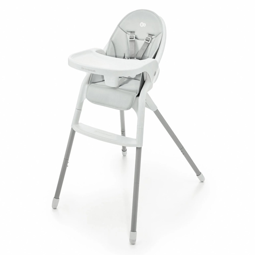KINDERKRAFT - Silla de comedor para niños 2en1 DINNLY gris