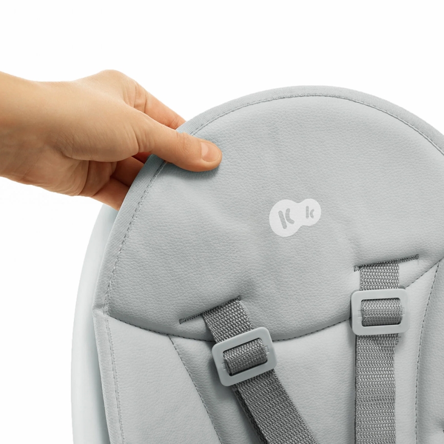 KINDERKRAFT - Silla de comedor para niños 2en1 DINNLY gris