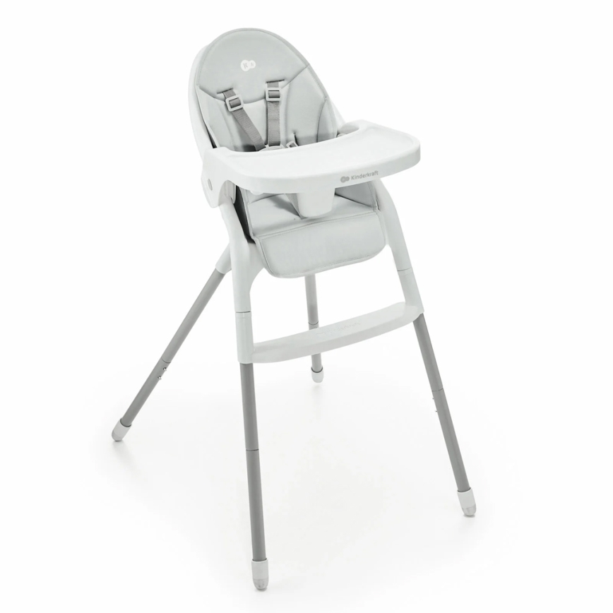 KINDERKRAFT - Silla de comedor para niños 2en1 DINNLY gris