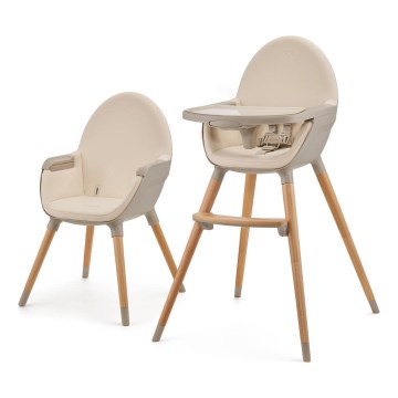 KINDERKRAFT - Silla de comedor para niños 2v1 FINI2 haya/beige