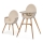 KINDERKRAFT - Silla de comedor para niños 2v1 FINI2 haya/beige