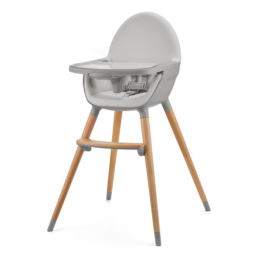 KINDERKRAFT - Silla de comedor para niños 2v1 FINI2 haya/gris