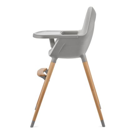 KINDERKRAFT - Silla de comedor para niños 2v1 FINI2 haya/gris