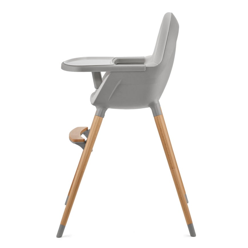 KINDERKRAFT - Silla de comedor para niños 2v1 FINI2 haya/gris