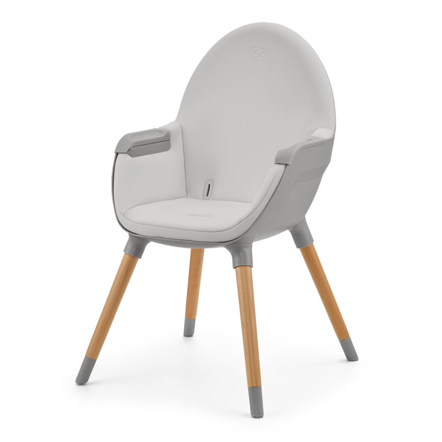 KINDERKRAFT - Silla de comedor para niños 2v1 FINI2 haya/gris
