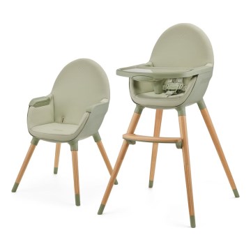 KINDERKRAFT - Silla de comedor para niños 2v1 FINI2 haya/verde