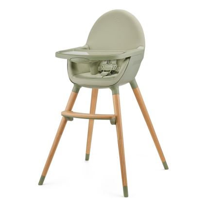 KINDERKRAFT - Silla de comedor para niños 2v1 FINI2 haya/verde