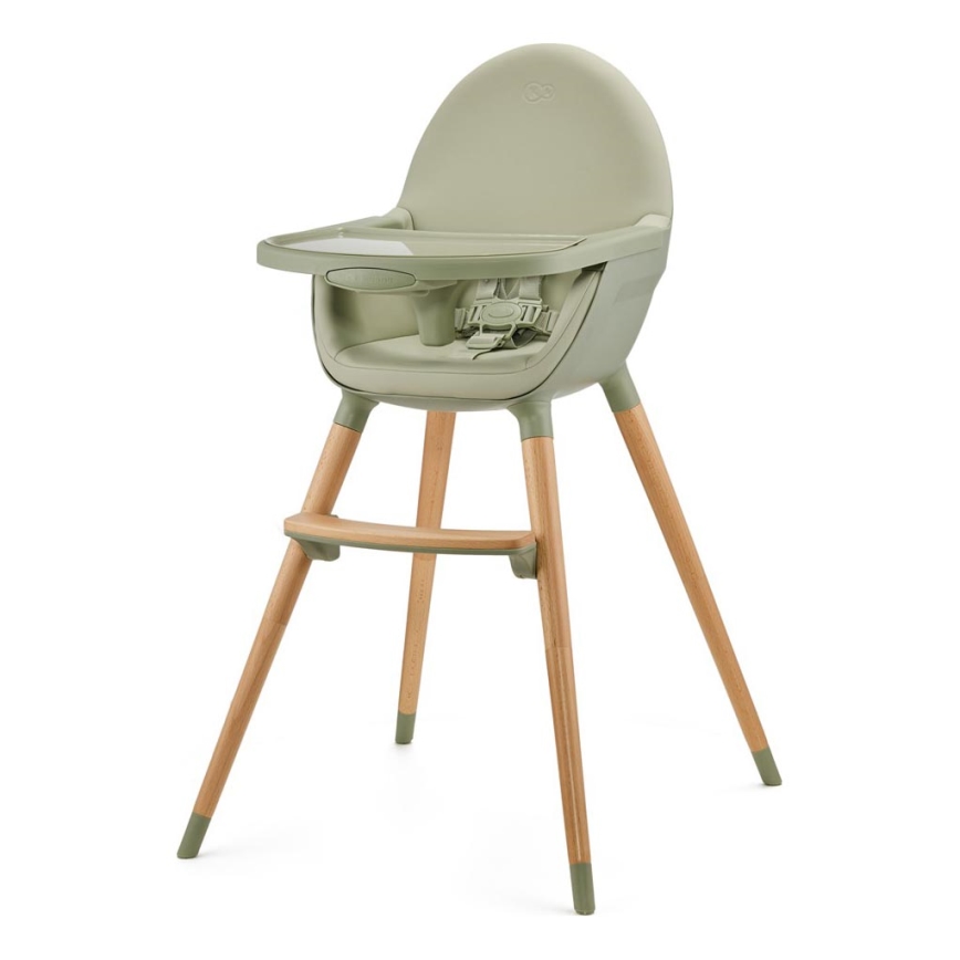 KINDERKRAFT - Silla de comedor para niños 2v1 FINI2 haya/verde