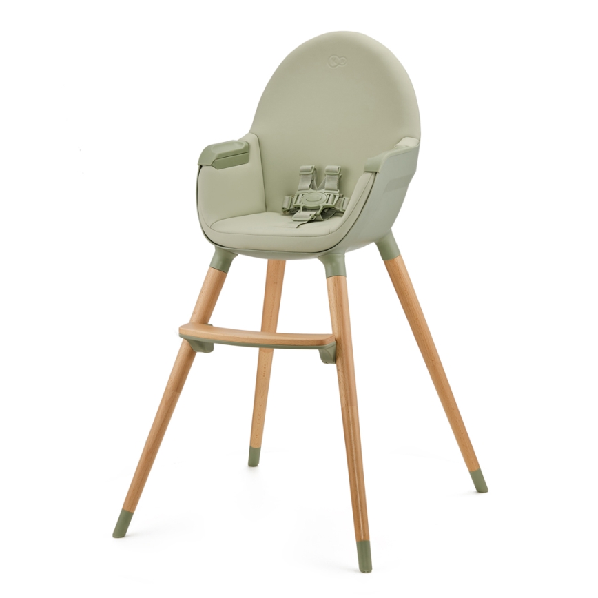 KINDERKRAFT - Silla de comedor para niños 2v1 FINI2 haya/verde