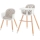 KINDERKRAFT - Silla de comedor para niños 2v1 SIENNA haya/gris