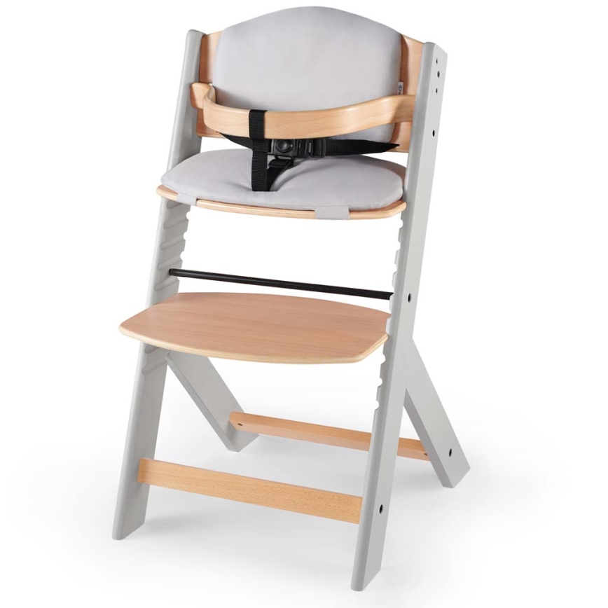 KINDERKRAFT - Silla de comedor para niños con acolchado ENOCK gris