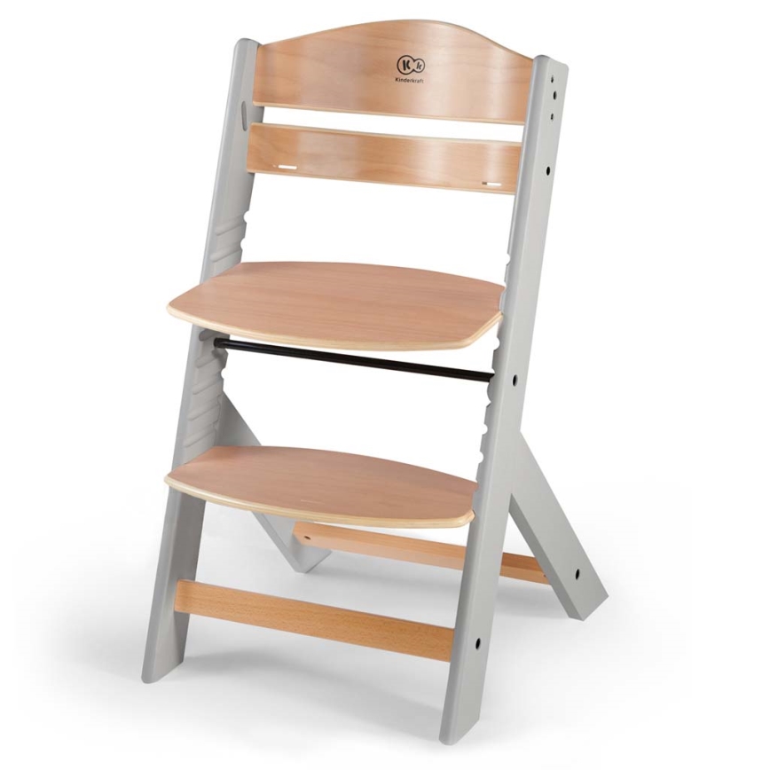 KINDERKRAFT - Silla de comedor para niños con acolchado ENOCK gris