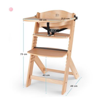 KINDERKRAFT - Silla de comedor para niños ENOCK gris