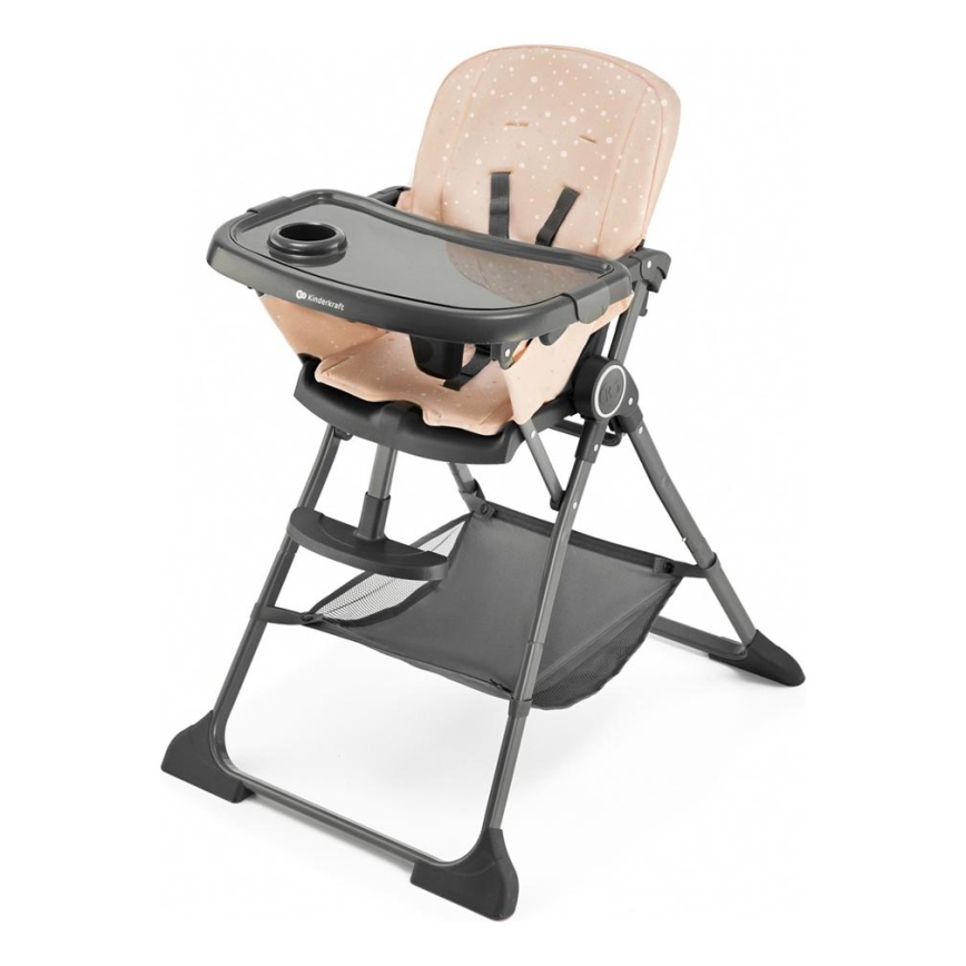 KINDERKRAFT - Silla de comedor para niños FOLDEE rosa