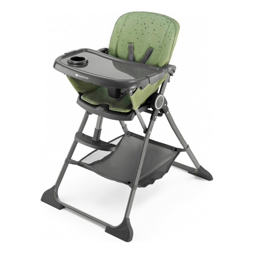 KINDERKRAFT - Silla de comedor para niños FOLDEE Verde