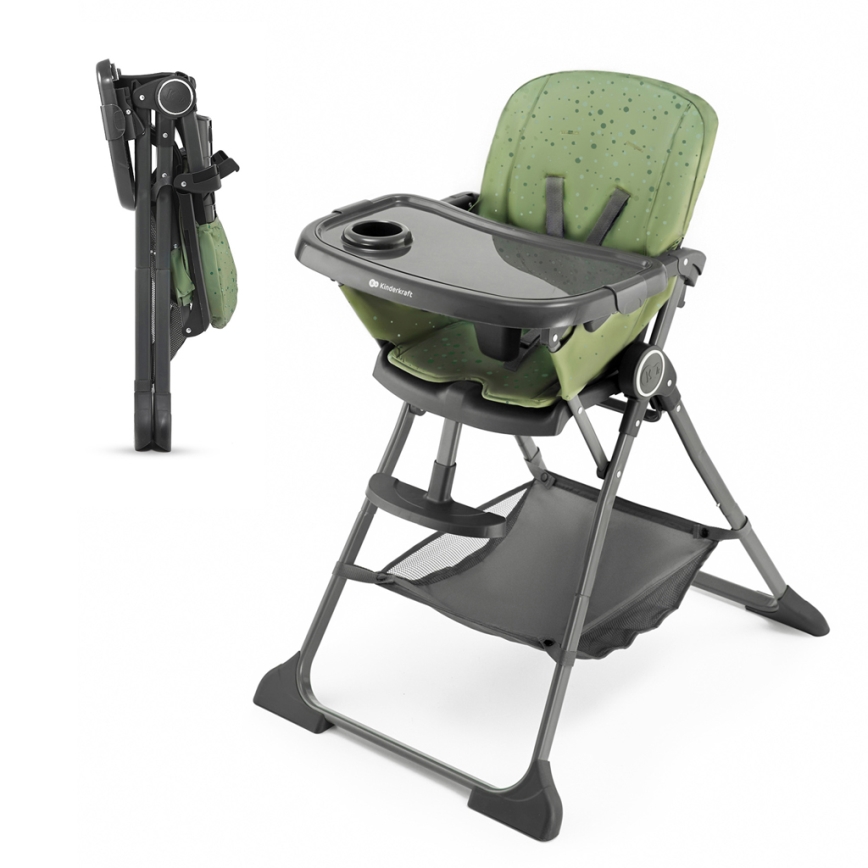 KINDERKRAFT - Silla de comedor para niños FOLDEE Verde