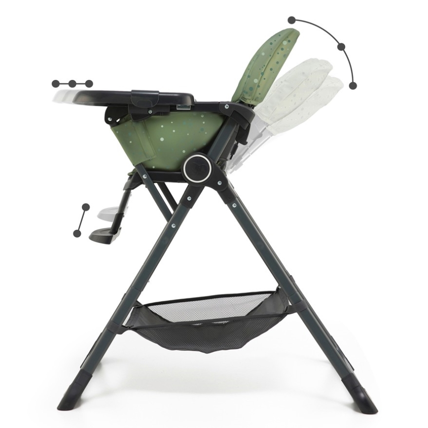 KINDERKRAFT - Silla de comedor para niños FOLDEE Verde
