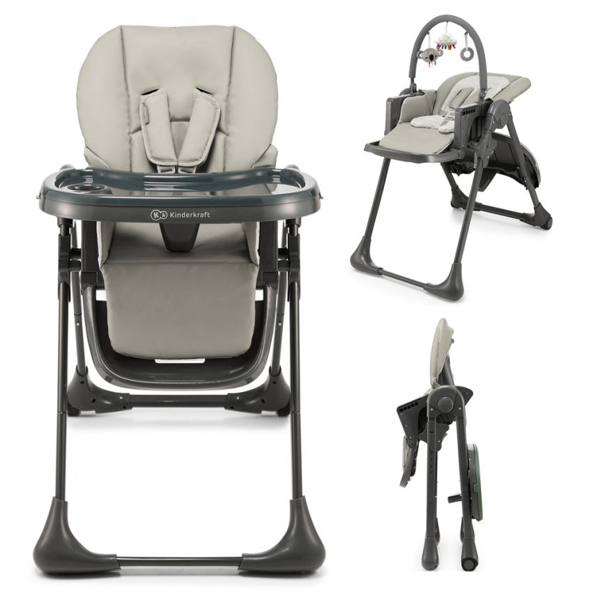 KINDERKRAFT - Silla de comedor para niños TUMMIE gris