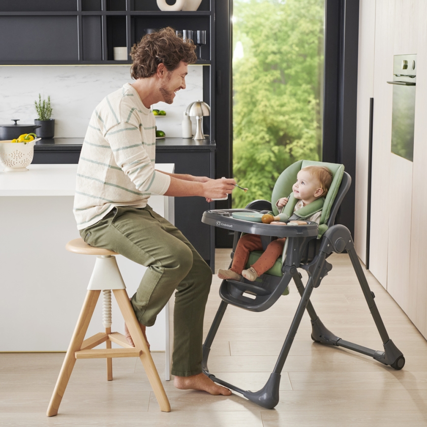 KINDERKRAFT - Silla de comedor para niños TUMMIE Verde