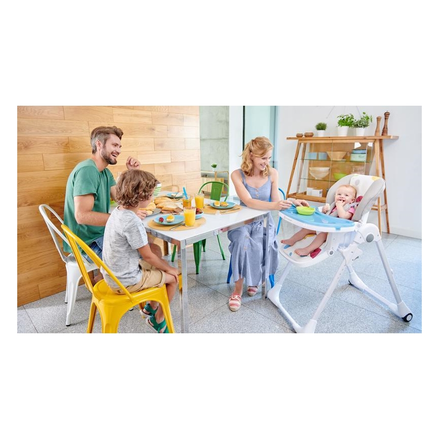 KINDERKRAFT - Silla de comedor para niños YUMMY beige/blanco