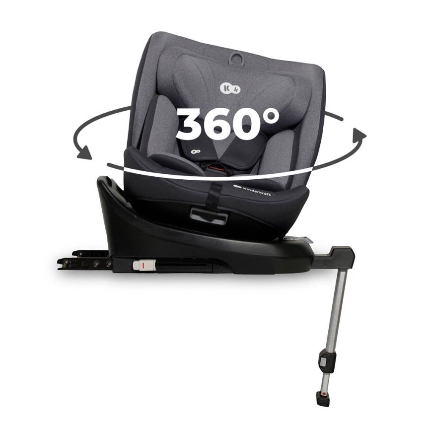 KINDERKRAFT - Silla para coche I-360 i-Tamaño (40-150 cm) gris