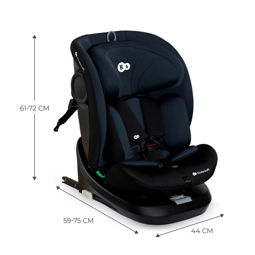 KINDERKRAFT - Silla para coche I-GROW i-Tamaño (40-150 cm) negro