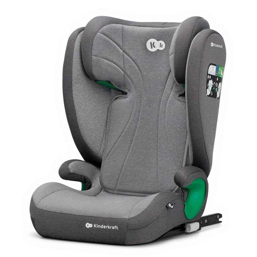 KINDERKRAFT - Silla para coche JUNIOR FIX 2 (100-150 cm) Cohete gris