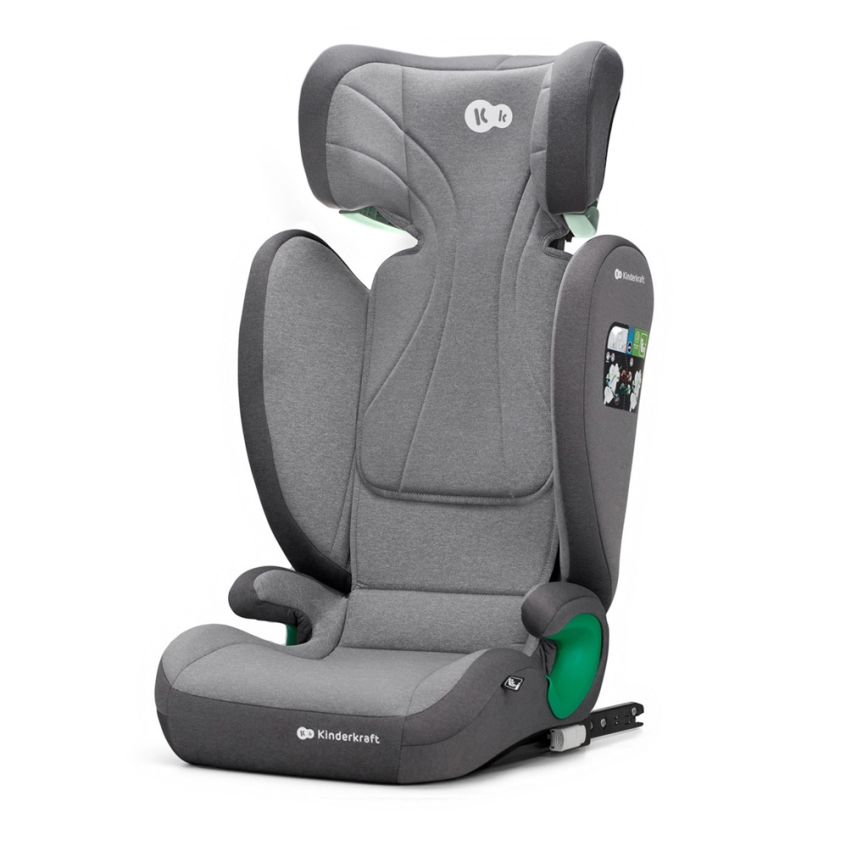 KINDERKRAFT - Silla para coche JUNIOR FIX 2 (100-150 cm) Cohete gris