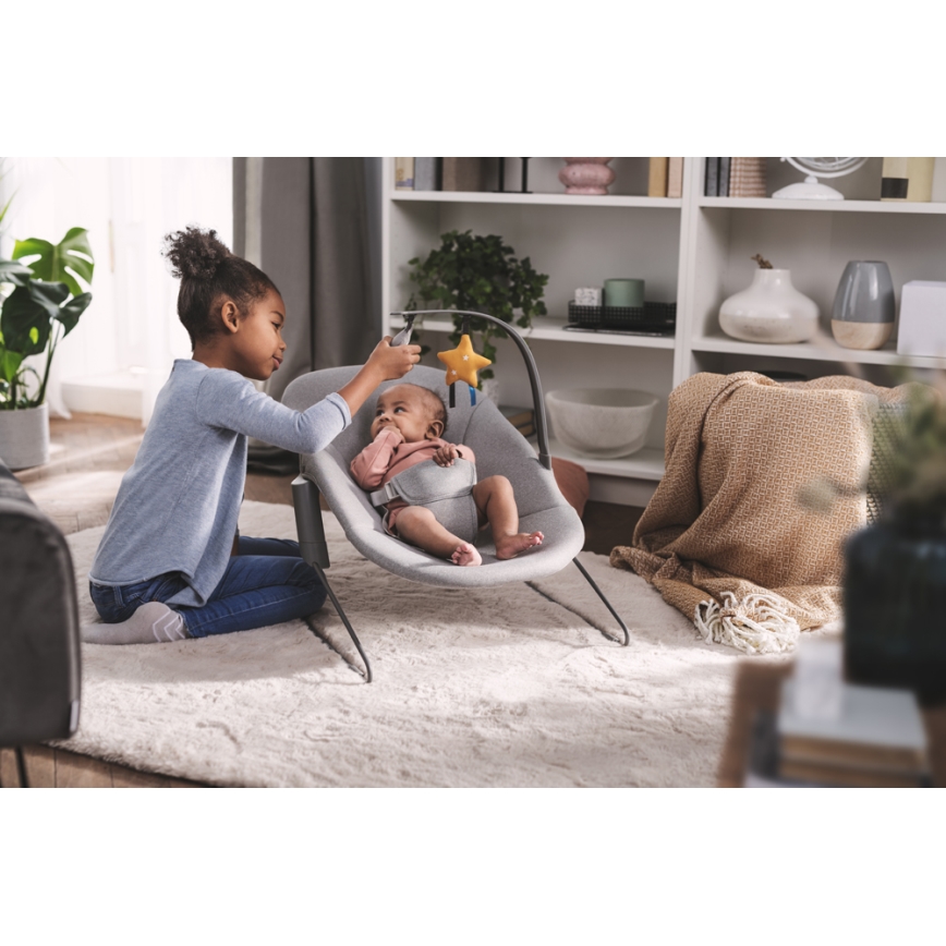 KINDERKRAFT - Tumbona para bebé CALMEE gris