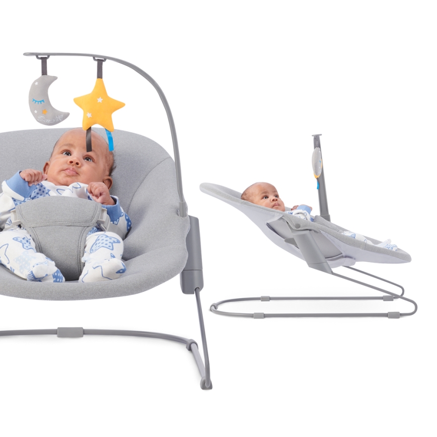 KINDERKRAFT - Tumbona para bebé CALMEE gris