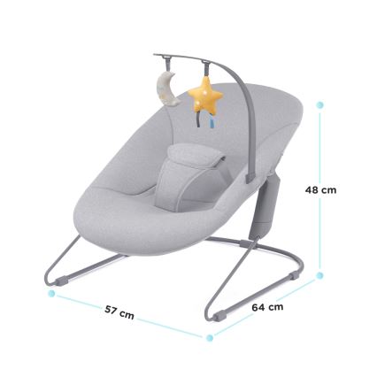 KINDERKRAFT - Tumbona para bebé CALMEE gris
