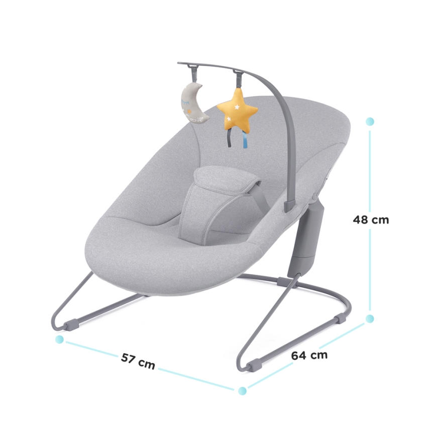 KINDERKRAFT - Tumbona para bebé CALMEE gris
