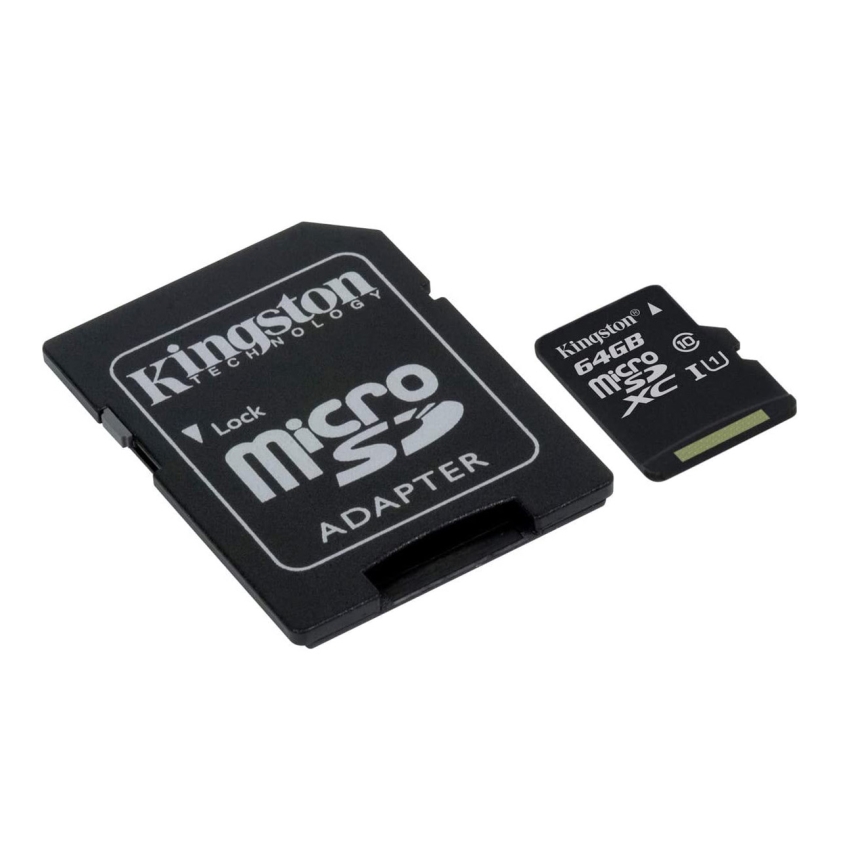 Kingston - MicroSDXC 64GB Canvas Select Plus U1 100MB/s + adaptador SD