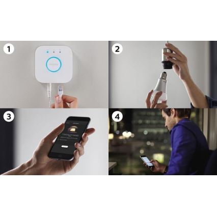Kit básico Philips Hue STARTER KIT WHITE 3xE27/9W + dispositivos de interconexión 2700K