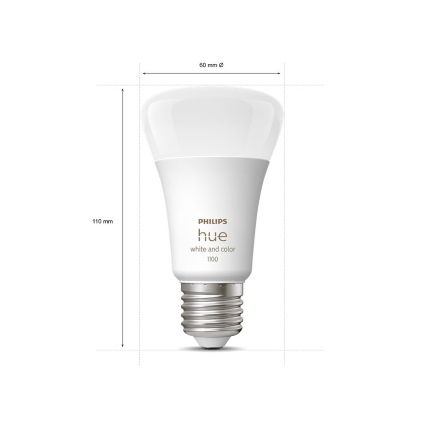 Kit básico Philips Hue WHITE AND COLOR AMBIANCE 3xE27/9W 2000-6500K + puente de conexión