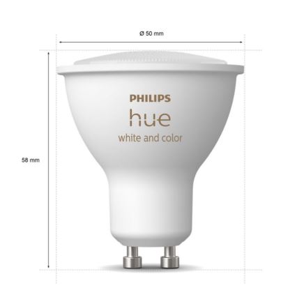 Kit básico Philips Hue WHITE AND COLOR AMBIANCE 3xGU10/5,7W/230V 2000-6500K + dispositivo de interconexión