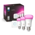 Kit básico Philips Hue WHITE AND COLOR AMBIANCE 3xE27/9W/230V 2000-6500K + dispositivo de conexión