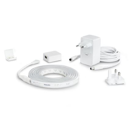 Kit básico - Tira LED RGBW regulable Philips Hue WHITE AND COLOR AMBIANCE 2m LED/20W/230V