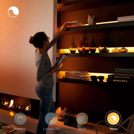 Kit básico - Tira LED RGBW regulable Philips Hue WHITE AND COLOR AMBIANCE 2m LED/20W/230V