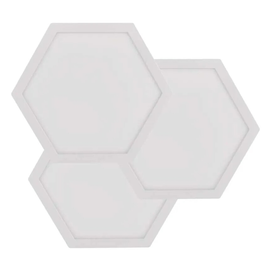 Pack de 3 paneles LED RGBIC+CCT regulables - kit de ampliación LED/1,8W/230V Wi-Fi Tuya