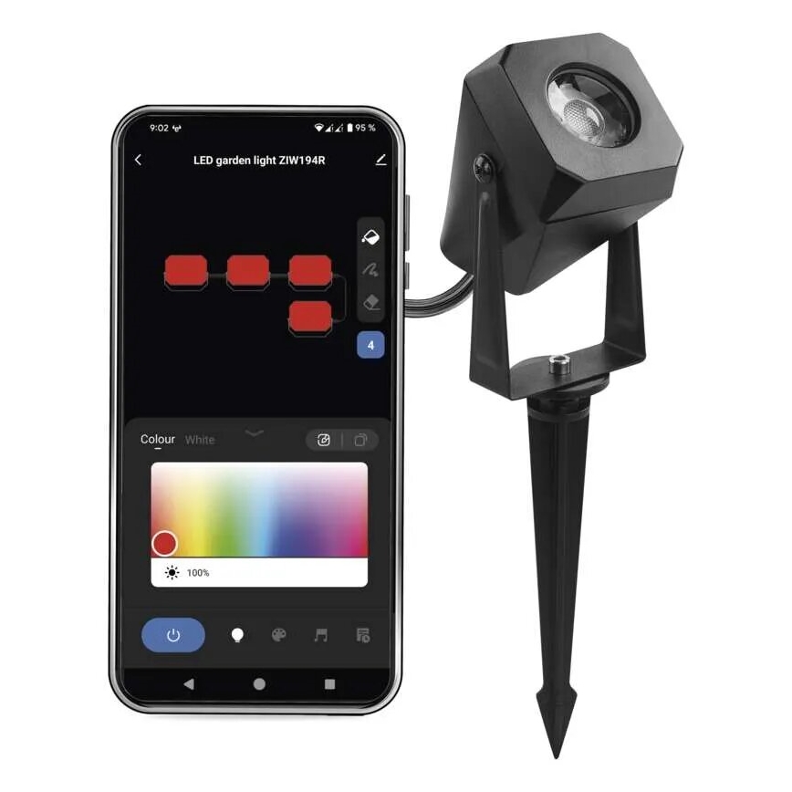 Lámpara exterior regulable LED RGBIC GoSmart - ampliación LED/1,5W/12V 3000-6500K IP65 Wi-Fi Tuya