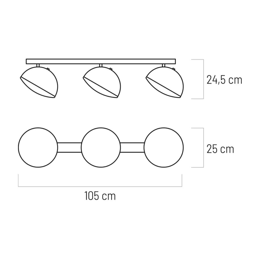 Foco LED CROWD 3xLED/20W/230V negro